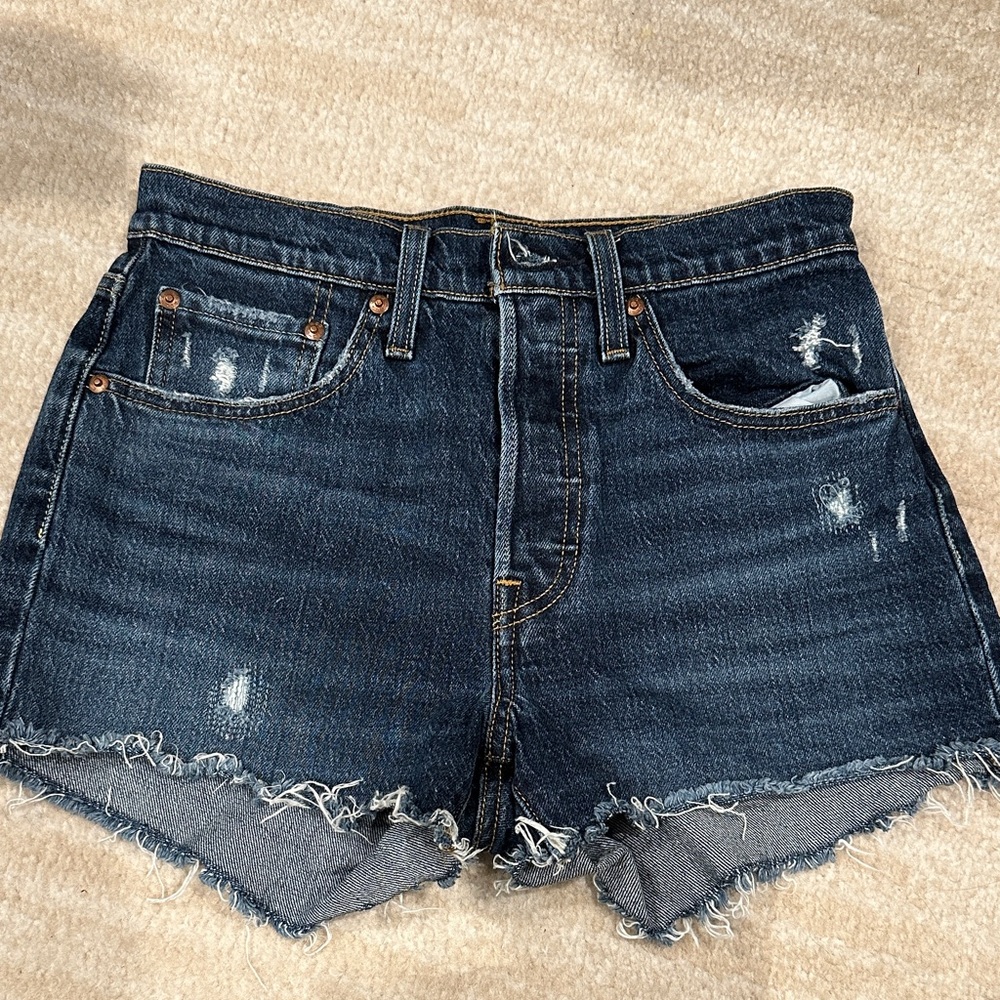 Levi's Dark Blue Jean Shorts